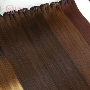 Vente en gros de perruques de cheveux humains vietnamiens vierges 100% bruns, ondulations naturelles, ondulations profondes Super doublement étirées sans colle - Product Image 2