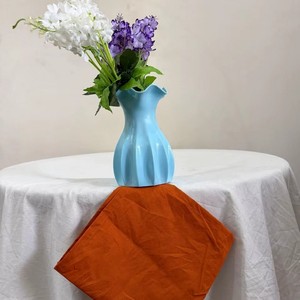 Serviette de table en coton et lin lavé, brodée sur mesure, de qualité supérieure, pour cuisine, dîner, Noël, fête, restaurant, mariage, style indien - Product Image 3