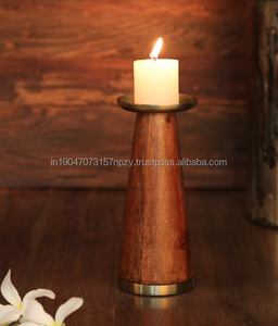 Porte-bougie en bois fait main vintage avec options personnalisables, nouveau design d'Inde pour la décoration de table de Noël à la maison - Product Image 5