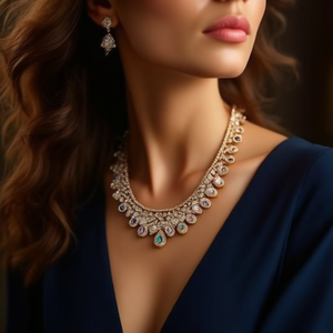 Conjunto de Collar con Diamantes Americanos - Estilo Real 10575584PGR Joyería de Moda para Mujer - Product Image 3