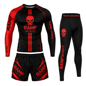 <b>Athletic</b> BJJ Rash Guard UPF50+ Full Sleeve Stretchable Fabric Quick Dry Tech Flexible Fit for Gym Training Sports - Product Image 3