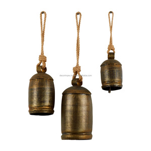 Campanas de Navidad personalizadas con exquisito diseño de grabado, adorno colgante de Metal de latón para decoraciones atemporales para el hogar, logotipo de regalos - Product Image 3