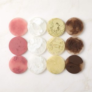 Ensemble de dessous-de-verre en résine époxy de luxe, faits à la main, écologiques, pour le thé, le café, le vin, le petit-déjeuner, la vaisselle, les tapis de table, les dessous-de-plat, cadeaux de Noël - Product Image 1