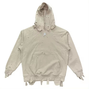 High Quality soft Distressed Hoodies For Women Heavyweight Cotton Pullover Custom Logo Garment Washed OEM Service Manufacturer - Product Image 1
