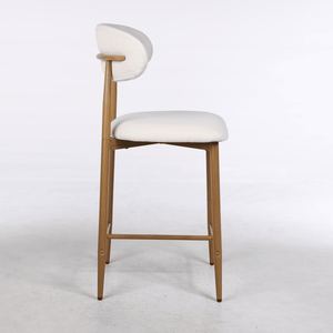 Set di 2 Sgabelli da Bar Moderni Alti con Seduta Imbottita e Gambe in Metallo per Isola Cucina e Sala da Pranzo - Product Image 3