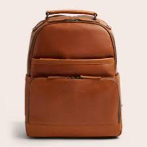 Casual Genuine Leather Laptop <b>Backpack</b> Polyester Lining for Men <b>Women</b> Stylish Design for Office College Travel <b>Work</b> Daily Use - Product Image 5