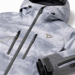 Men's Hooded Ski <b>Jacket</b> Cloud Print <b>Waterproof</b> 10,000mm Synthetic Insulated Outdoor Wear - Product Image 5