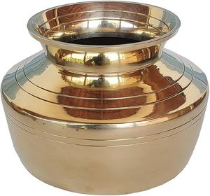 Kalash Lota en laiton fabriqué en Inde, 500 ml, finition dorée, récipient à boisson pour les festivals de Puja, prix direct usine en gros et à bas prix - Product Image 2