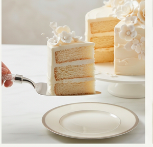 Ensemble de service à gâteau en acier inoxydable finition argentée avec poignées ornées de perles scintillantes, idéal pour les mariages, les cadeaux et les célébrations - Product Image 4