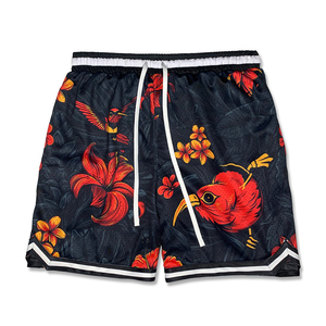Shorts de basket-ball d'été en mesh pour hommes, sublimation personnalisée, respirants, à rayures, décontractés - Product Image 4