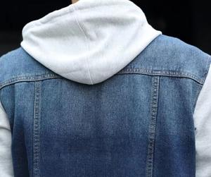 Men's <b>Fleece</b> <b>Jacket</b> Hooded Sweatshirt Inner Windproof Front Logo <b>Grey</b> Sleeve Solid Color Casual Autumn Regular Length Polyester - Product Image 3