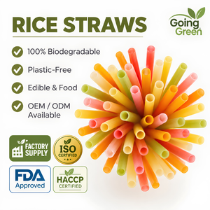 Pajitas Comestibles de Arroz, Biodegradables, Libres de Plástico, Ecológicas, OEM, ODM, Venta al Por Mayor - Product Image 4