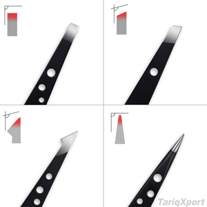 Pinzas Profesionales Personalizadas de Acero Inoxidable Duradero para Cejas Inclinadas, para Extensión de Pestañas - Product Image 3