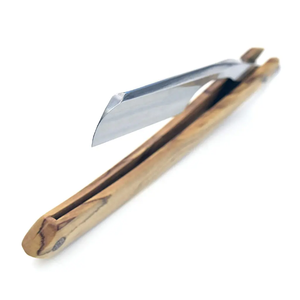 Rasoir droit professionnel de haute qualité, best-seller, pour hommes, qualité allemande, acier inoxydable, manche en bois, double lame - Product Image 3