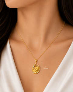 Gold Plated 925 Sterling <b>Silver</b> Animal Pendant Diamond <b>Necklace</b> Carved Lion Charm Jewelry Gift <b>for</b> Women and <b>Men</b> - Product Image 4