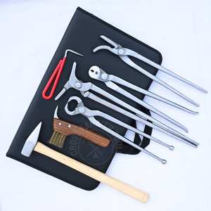 Mallette de transport pour kit d'outils de ferrage, pour écarteur de sabots, marteau de ferrage, pince à clous, extracteur de clous et brosse de nettoyage en bois - Product Image 1