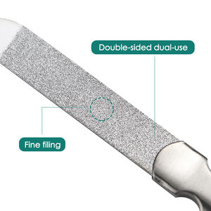 Limes à ongles et polissoirs miniatures double face personnalisables de haute qualité en acier inoxydable grain 180, professionnels et réutilisables pour la beauté - Product Image 4