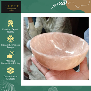 Bol à salade en pierre naturelle de qualité supérieure, fabriqué en Inde, design élégant sculpté à la main, luxueux, poli, résistant à la chaleur - Product Image 2
