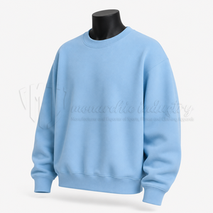 Wholesale Plain Crew Neck Sweatshirt Long Sleeve Cotton Custom Logo Oversize Embroidery Men's Sweatshirt <b>Sweater</b> - Product Image 3