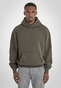 Sweat-shirt à capuche oversize pour homme, en mélange de coton, à manches longues, coupe ample, personnalisable OEM ODM, style streetwear - Product Image 4