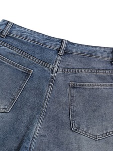 Shorts en jean décontractés pour hommes, de qualité supérieure, à séchage rapide, respirants, avec logo personnalisé, tissu tissé OEM, poches et surpiqûres. - Product Image 3