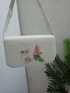 Bolso de Mano de Moda con Cuentas y Bordado Geométrico de Perlas Hecho a Mano, Multicolor, para Primavera/Verano, Ideal para Fiestas - Product Image 4