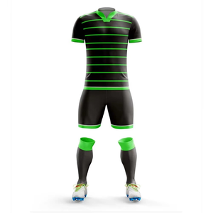 Custom Men's Soccer Uniform Set Light Blue Striped Sublimated Jersey Shorts <b>Socks</b> Cleats All Seasons Athletic Fit - Product Image 3