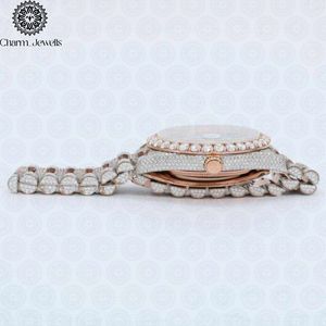 Charm_Jewells Women's Luxury Stainless Steel <b>Watch</b> With Diamond Encrusted Round Dial 38mm Analog Quartz Movement - Product Image 2