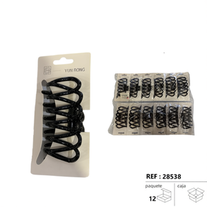 Fermaglio per capelli Yun Rong da 10 cm, forcina a spirale nera a maglia fine per acconciature da donna - Product Image 1