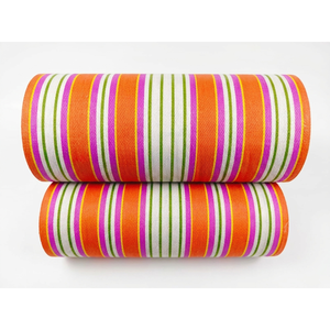 Rouleau de tissu tissé en PP recyclé, écologique, rayé, pour sacs de courses, matériau durable laminé résistant à l'eau - Product Image 1