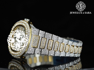 Montre de luxe à cadran romain automatique de qualité supérieure avec diamants Mossiante pour hommes, disponible pour l'exportation - Product Image 5