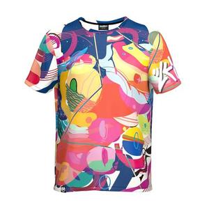 เสื้อยืดคอกลมสีดำขาวลายพิมพ์ตัวอักษรสไตล์สตรีทแขนสั้นทรงปกติผ้าคอตตอนเจอร์ซีย์สำหรับผู้ชาย - Product Image 6