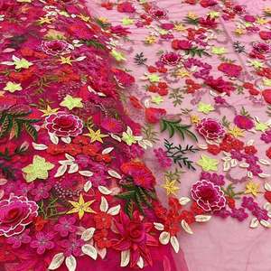 Multi Embroidery Cotton Lace <b>Fabric</b> Floral Eyelet Embroidered <b>Fabric</b> for Women Dress Garment Material - Product Image 2