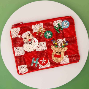 Monedero de Uso Diario con Diseño de Cupcake, Hecho a Mano con Cuentas Azules Vibrantes, Impresión Clásica en Letterpress, Patrón de Dibujos Animados, Forma Personalizada - Product Image 4