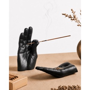 เตาเผากำยานรูปเรือไวกิ้งไม้พะยูงทำมือ - ลายมังกรทองเหลือง ขายส่ง - Product Image 2
