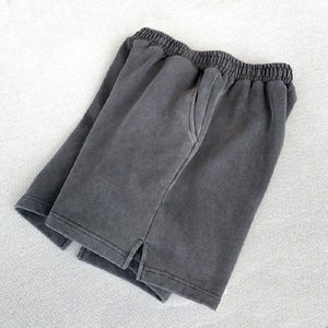 Shorts de survêtement en molleton français pour hommes, logo personnalisé, mélange de coton doux, décontracté, fitness, taille mi-haute, cordon de serrage, coupe ample, vêtements de sport - Product Image 1