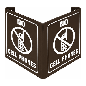 Señal reflectante de prohibido usar teléfonos celulares, para áreas interiores y exteriores con restricciones, material de PC - Product Image 2