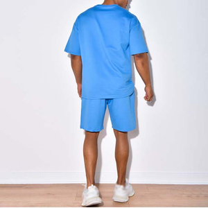 Conjunto de Camiseta y Pantalones Cortos Deportivos de Verano para Hombre, de Algodón, Unisex, de Alta Calidad, para Correr, 2 Piezas, Ropa Casual de Playa - Product Image 4