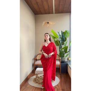 Robe de soirée prêt-à-porter Lehenga Saree pour un look stylé - Product Image 5