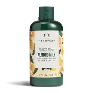 Crème de douche au lait d'amande Body Shop 250ml Vegan pour peaux sèches et sensibles Soin corporel doux et crémeux - Product Image 1