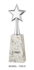 Elegant <b>star</b> trophy with artistic <b>design</b> elements - Product Image 4