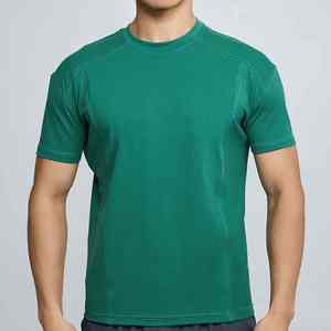 Camisetas Casuales de Algodón para Hombre, 180 GSM, Teñido Liso, Secado Rápido, Color Sólido, Textura Transpirable y Forma Duradera, Venta al Por Mayor - Product Image 1