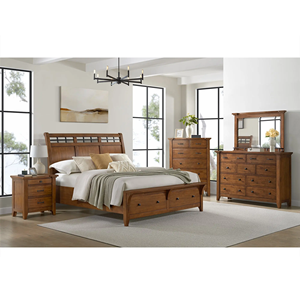 Traditional Solid Wood Queen Bed with 2 <b>Drawers</b> Modern Farmhouse Style Bedroom Furniture for Apartment & Hotel Use - Product Image 1