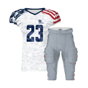 Maillots et pantalons d'équipe de football américain pour hommes, uniformes personnalisés, vêtements de sport à séchage rapide, impression par sublimation, grandes tailles, fabrication directe OEM - Product Image 3