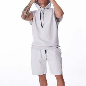 Ensemble T-shirt et short d'été coupe droite, couleur unie, avec logo personnalisé, grandes tailles, respirant et séchage rapide - Product Image 6