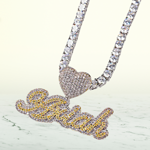 Colgantes Personalizados ICEDJEWELZ de Plata de Ley 925 Chapados en Oro con Moissanita, Estilo Hip Hop Unisex, Joyería Certificada IGI - Product Image 5