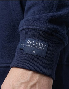 Sweat-shirt à capuche zippé pour homme Relevo Industries, manches raglan, design rayé, coupe classique, vêtements décontractés d'automne pour homme - Product Image 4