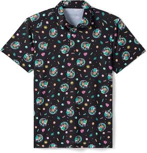 เสื้อโปโลแขนสั้นผู้ชายลายสัตว์ พิมพ์ลายแบบซับลิเมชั่น ผ้าสแปนเด็กซ์/โพลีเอสเตอร์ ระบายอากาศ แห้งเร็ว - Product Image 1