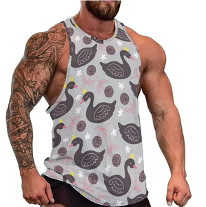 New Wholesale 100% Cotton O-Neck Muscle Tank Tops <b>Vest</b> Breathable <b>White</b> Plain Dye for <b>Men</b> Knitted Weaving Method - Product Image 4