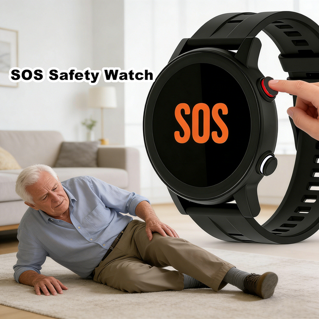 GPS 4G WiFi Smart Watch Healthcare Alarm SOS with Charging Cradle Elderly Care Android Health Monitoring Tracker Wristband